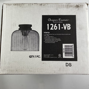 2 Pack Designers Fountain 1261-VB Ezra Flush Mount Ceiling Vintage Bronze