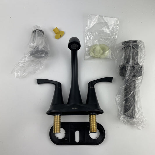 Moen 84467BL Korek 4 in. Centerset 2-Handle Bathroom Faucet - Matte Black