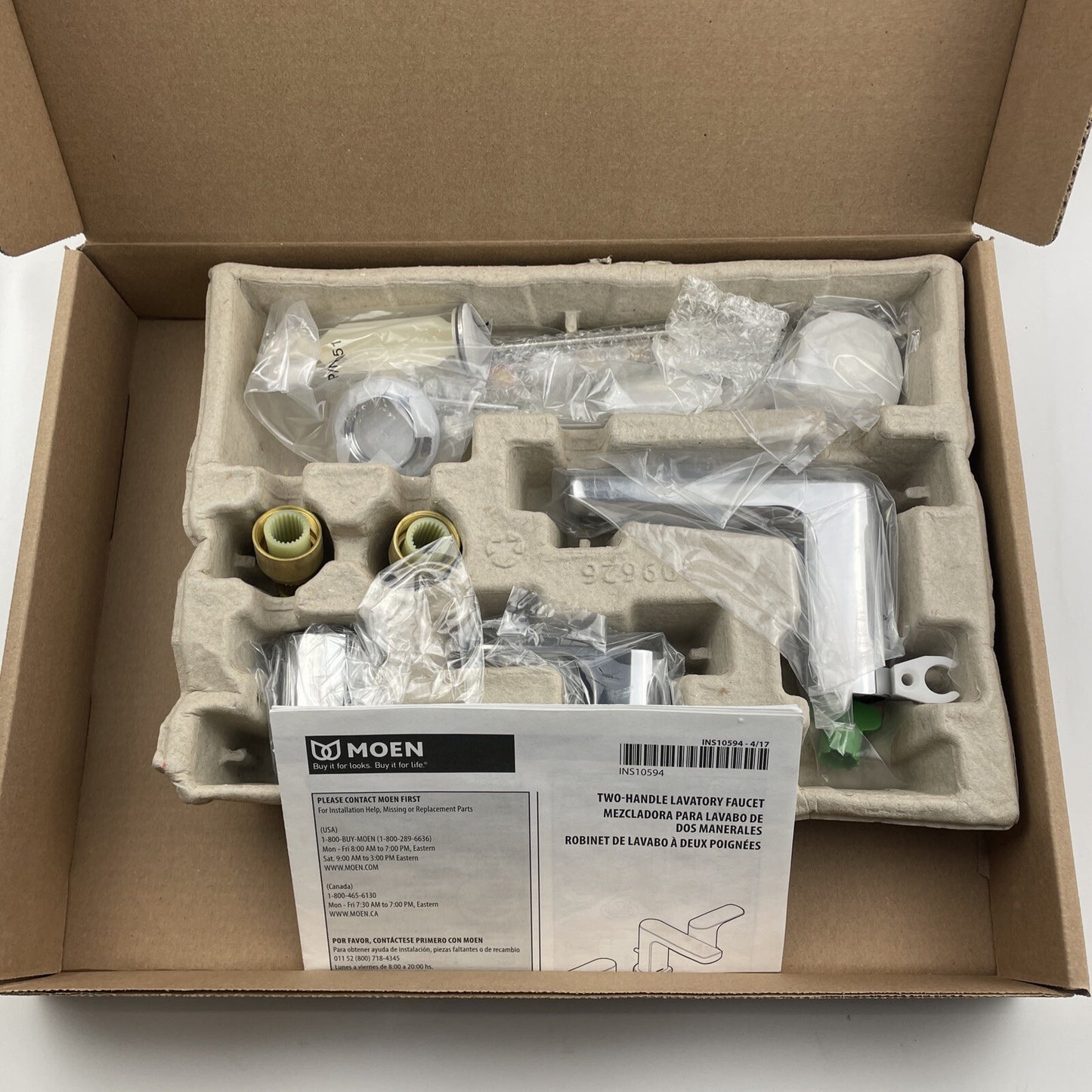 Moen T6920 Rizon Two-Handle Widespread Bathroom Faucet - Chrome