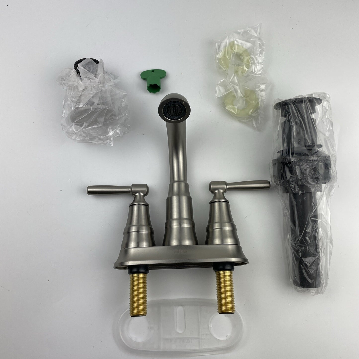 Moen 84971SRN Halle 2-Handle Centerset Bathroom Faucet - Brushed Nickel