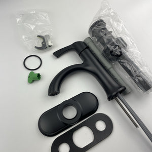 Moen 84466BL Korek Single Handle Bathroom Sink Faucet - Matte Black