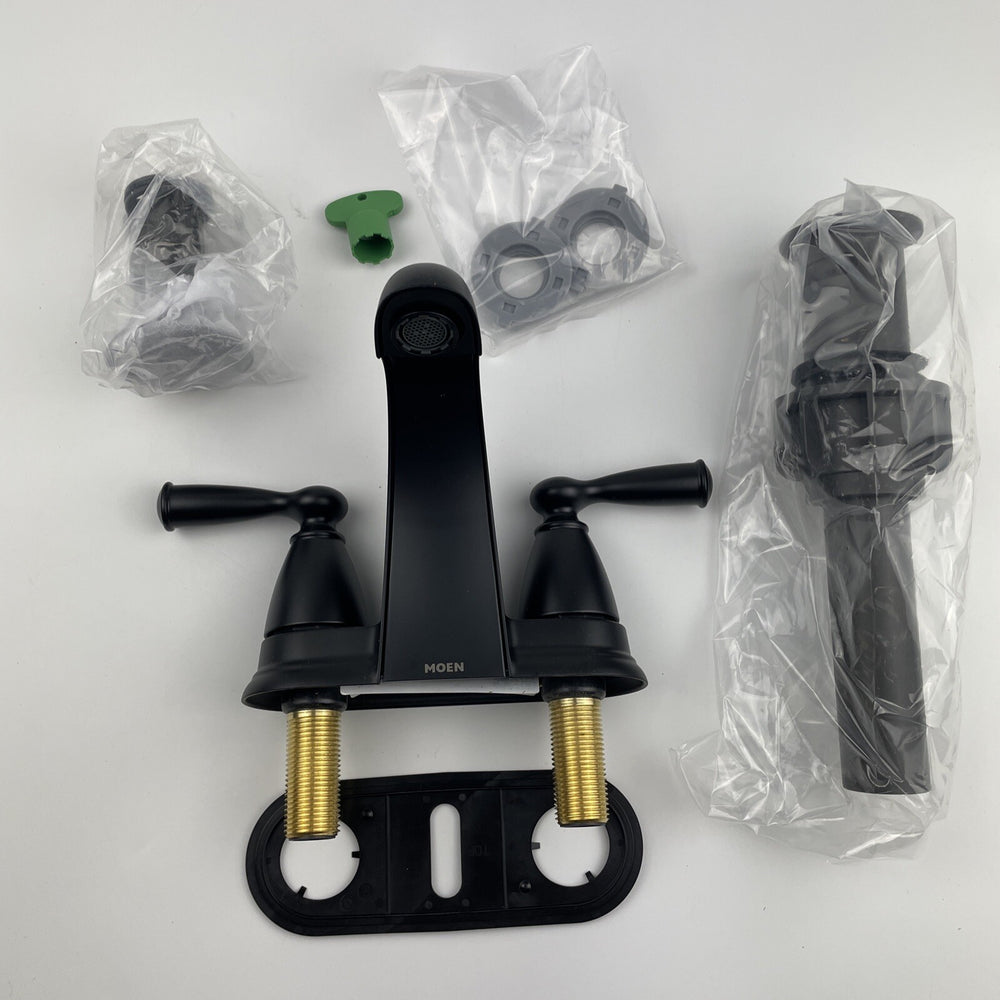 Moen 84942BL Banbury Two-Handle Bathroom Sink Faucet - Matte Black