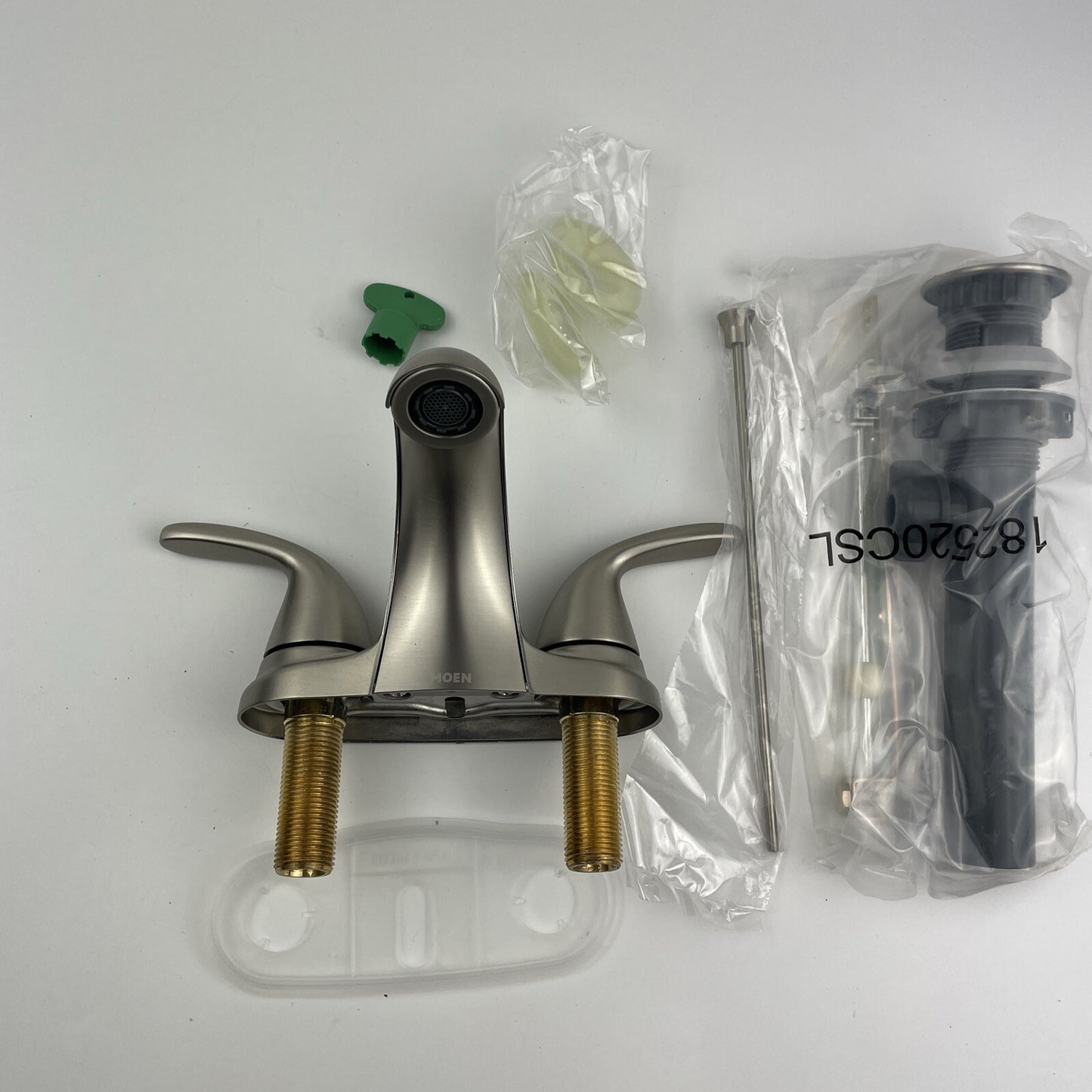 Moen 84603SRN Adler Two-Handle Centerset Bathroom Faucet - Brushed Nickel