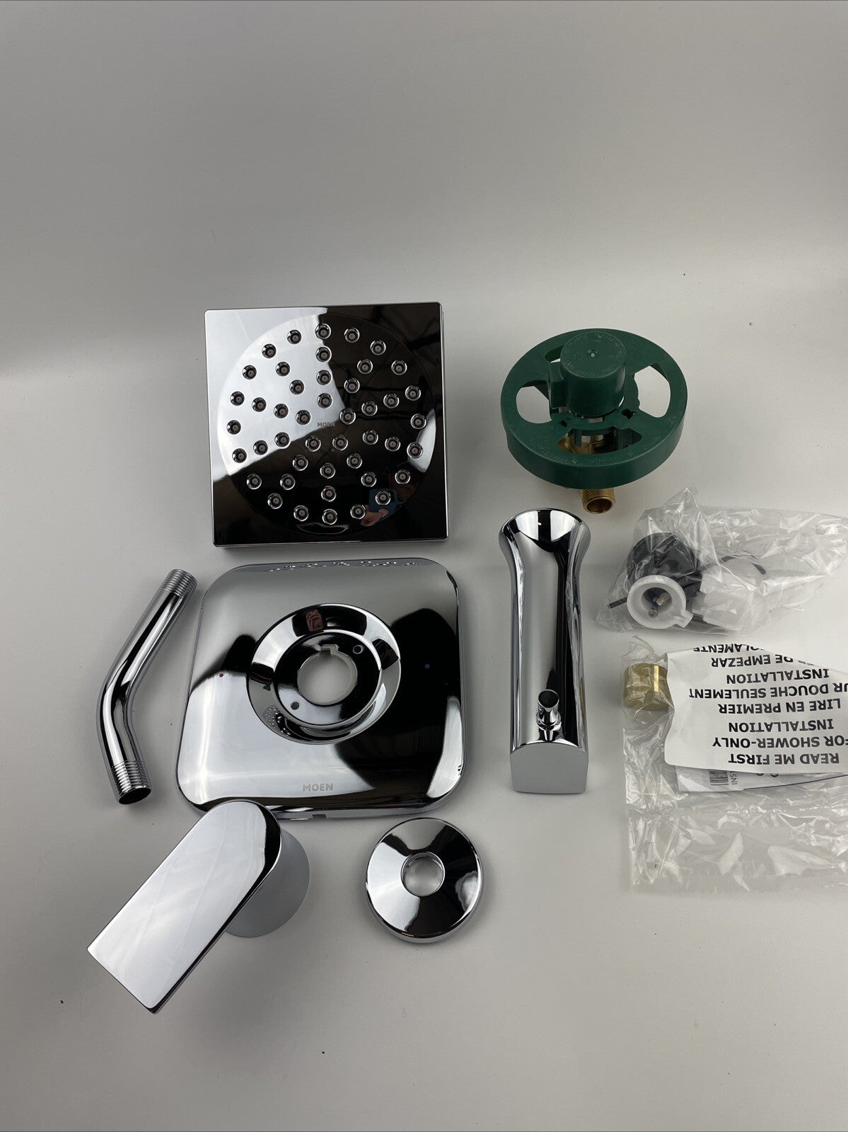 Moen 82466 Korek Single-Handle Rain Shower Tub & Shower Faucet with Valve Chrome