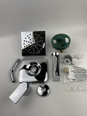 Moen 82466 Korek Single-Handle Rain Shower Tub & Shower Faucet with Valve Chrome