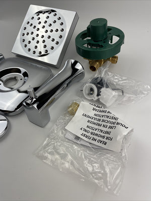 Moen 82466 Korek Single-Handle Rain Shower Tub & Shower Faucet with Valve Chrome