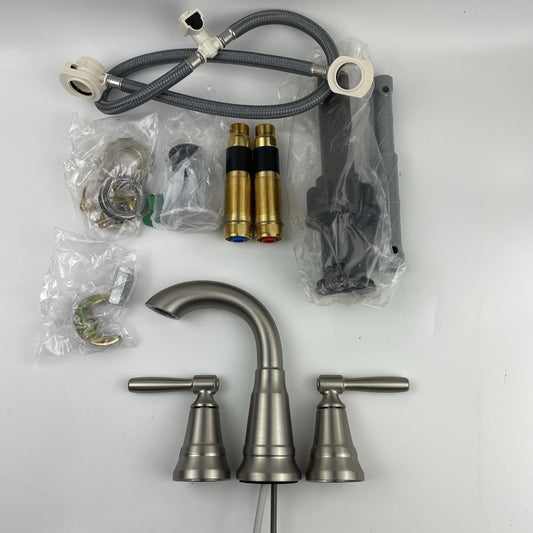 Moen 84972SRN Halle 8 in. High-Arc Bathroom Faucet - Spot Resist Brushed Nickel