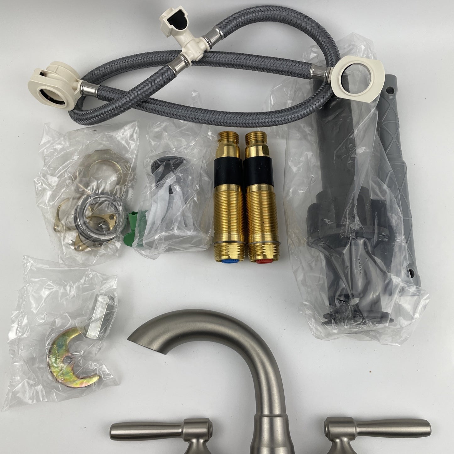 Moen 84972SRN Halle 8 in. High-Arc Bathroom Faucet - Spot Resist Brushed Nickel