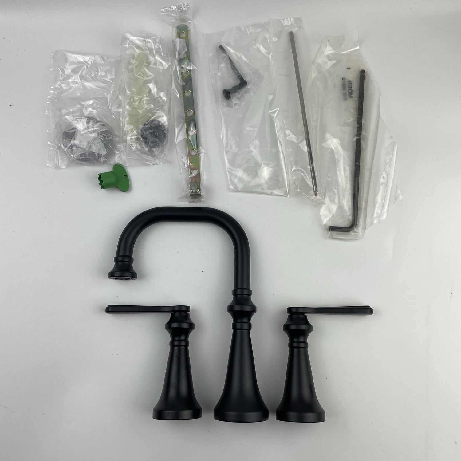 (READ) Moen TS44102BL Colinet Two-Handle High Arc Bathroom Faucet - Matte Black