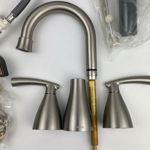 (READ) Moen 84716SRN Essie Widespread 2-Handle Bathroom Faucet - Brushed Nickel