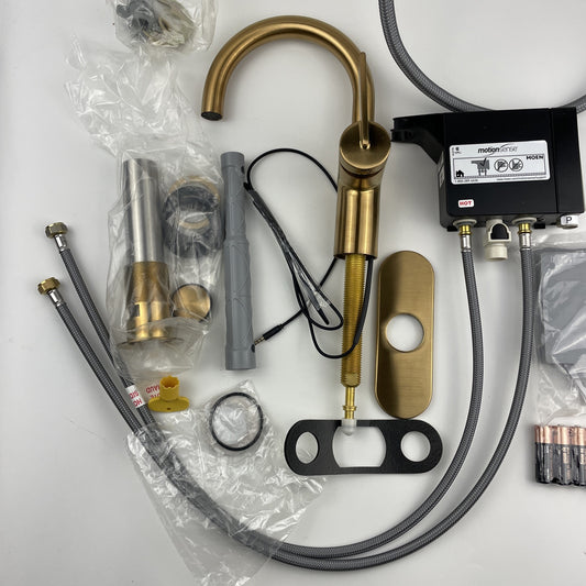 Moen 6221EWBG Cia Single Handle Single Hole Bathroom Sink Faucet - Brushed Gold