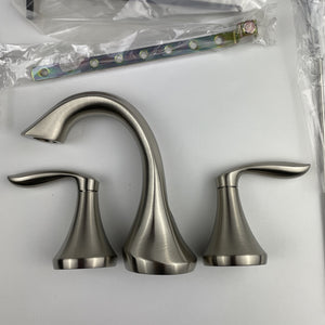 (READ) Moen T6420BN Eva 2-Handle Widespread Bathroom - Brushed Nickel