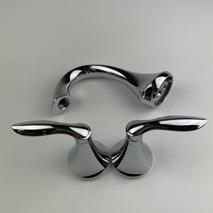Moen T6420 Eva Two-Handle Widespread High Arc Bathroom Faucet - Chrome