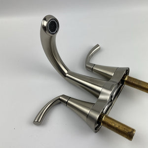 Moen 6172BN Glyde Two-Handle Centerset Bathroom Faucet - Brushed Nickel