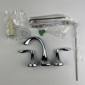 (READ) Moen T6420 Eva Two-Handle Widespread High Arc Bathroom Faucet - Chrome