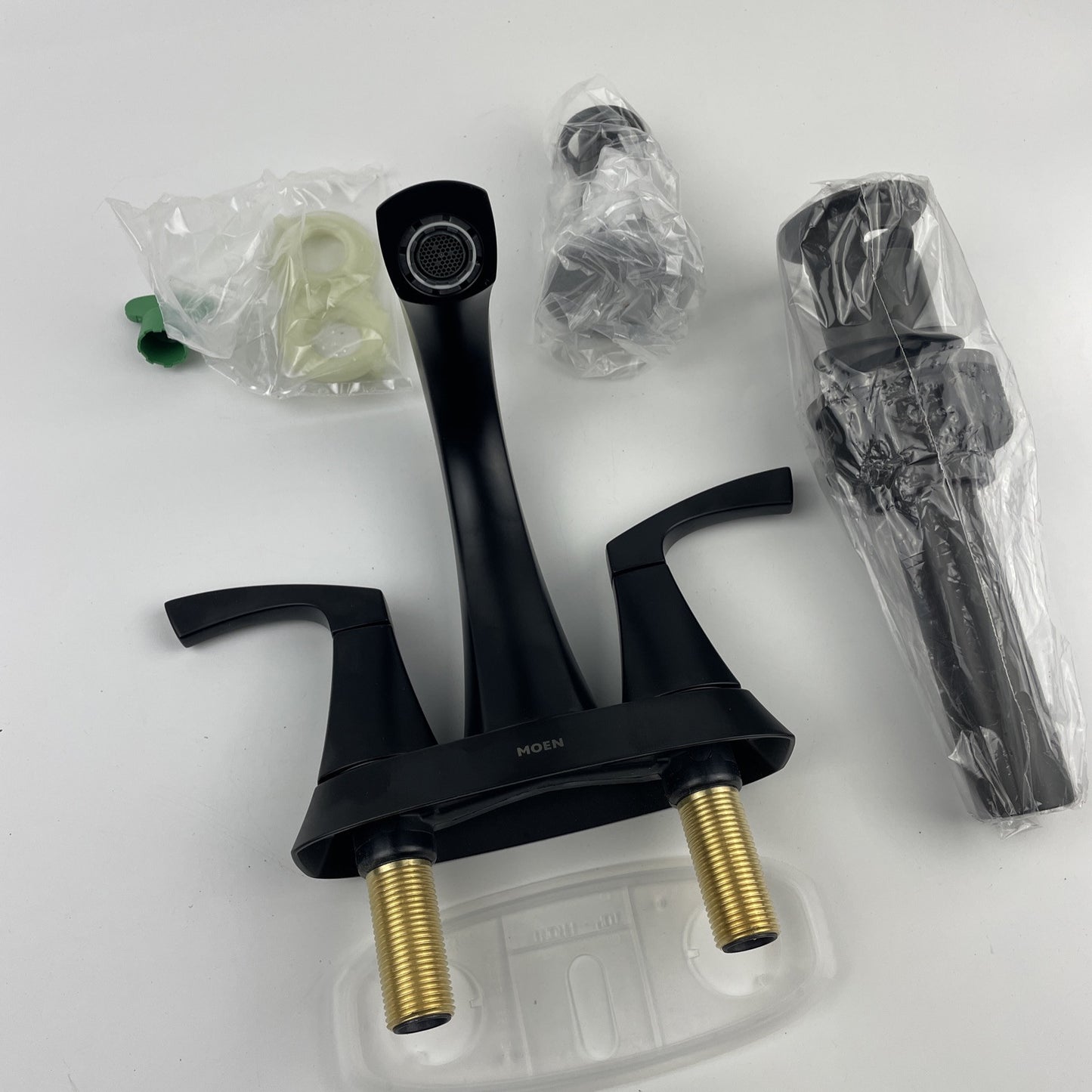 Moen 84506BL Lindor Two-Handle High Arc Bathroom Faucet - Matte Black