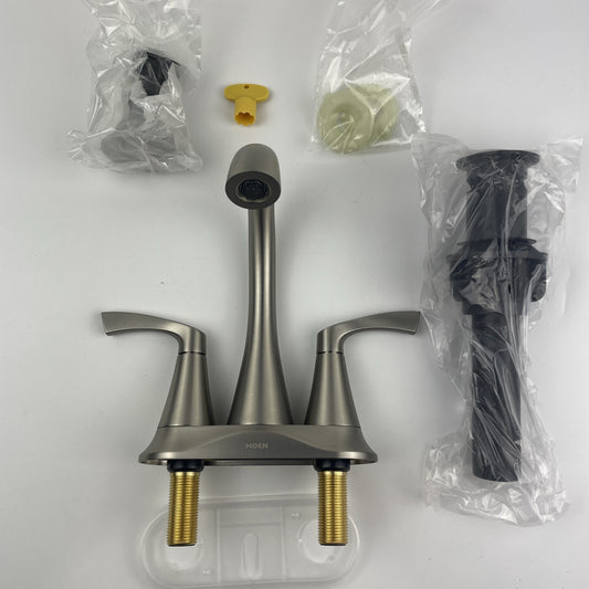 Moen 84467SRN Korek Centerset Bathroom Sink Faucet - Brushed Nickel