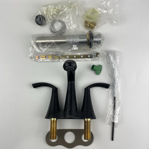 (READ) Moen 6172BL Glyde Two-Handle Centerset Bathroom Faucet - Matte Black