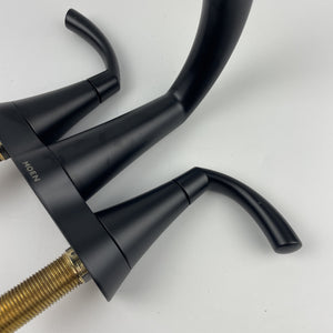 (READ) Moen 6172BL Glyde Two-Handle Centerset Bathroom Faucet - Matte Black