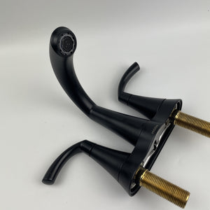 (READ) Moen 6172BL Glyde Two-Handle Centerset Bathroom Faucet - Matte Black