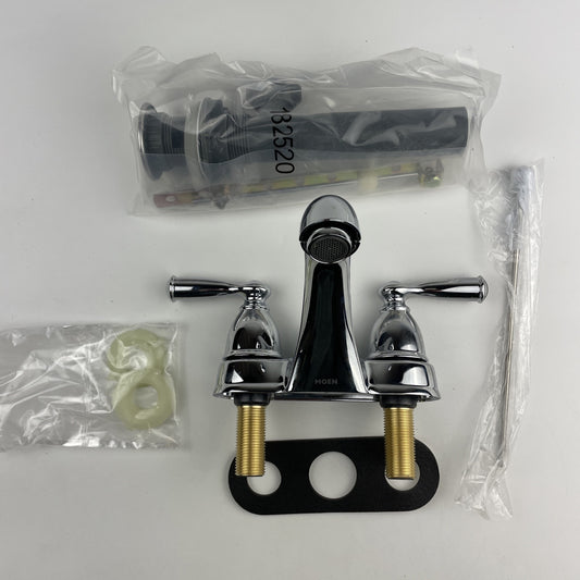 Moen WS84912 Banbury Two-Handle Centerset Bathroom Sink Faucet - Chrome