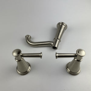 (READ)Moen T6405BN Belfield Two-Handle High Arc Bathroom Faucet - Brushed Nickel