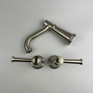 (READ)Moen T6405BN Belfield Two-Handle High Arc Bathroom Faucet - Brushed Nickel
