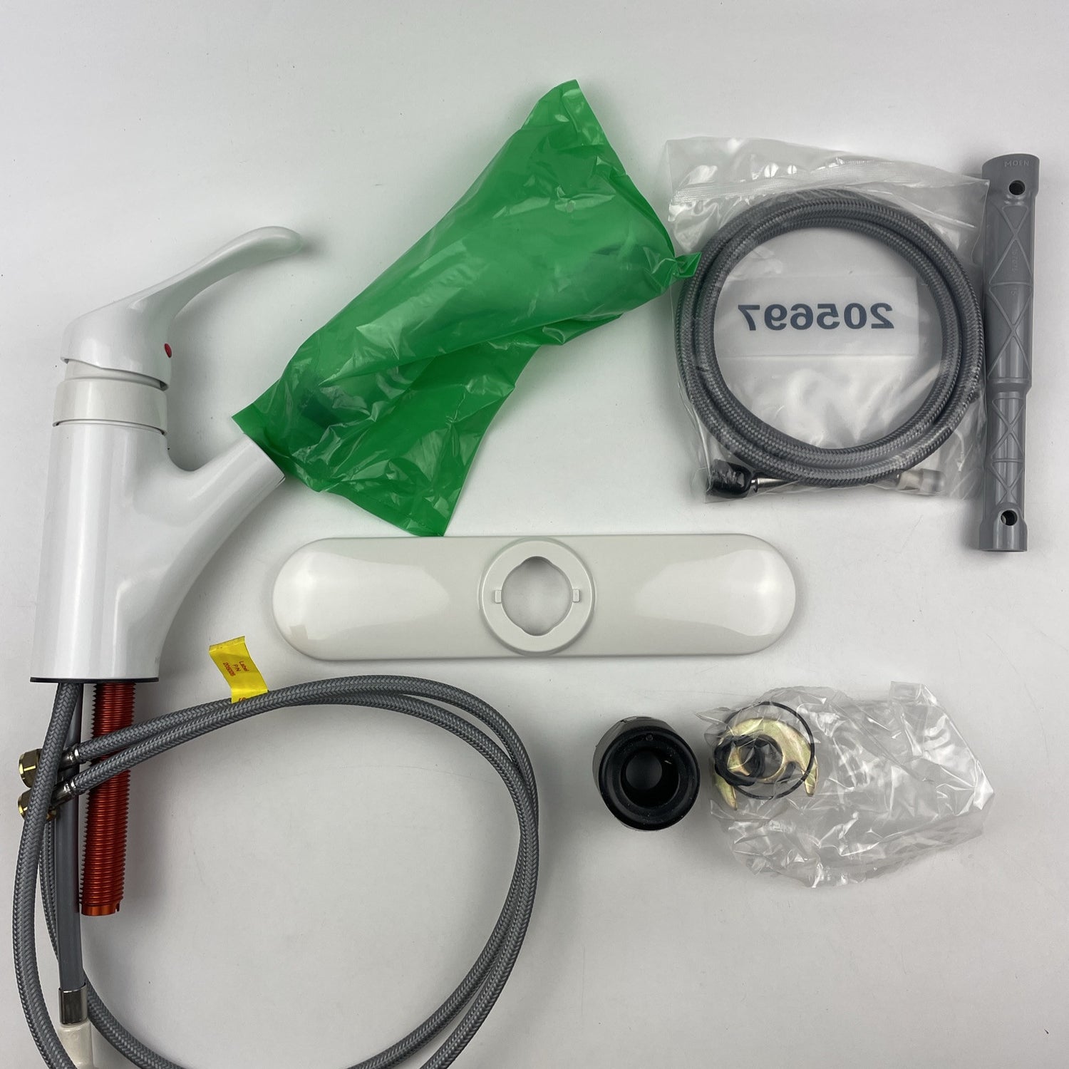 Moen CA87316W Renzo Single-Handle Pull-Out Sprayer Kitchen Faucet in Glacier