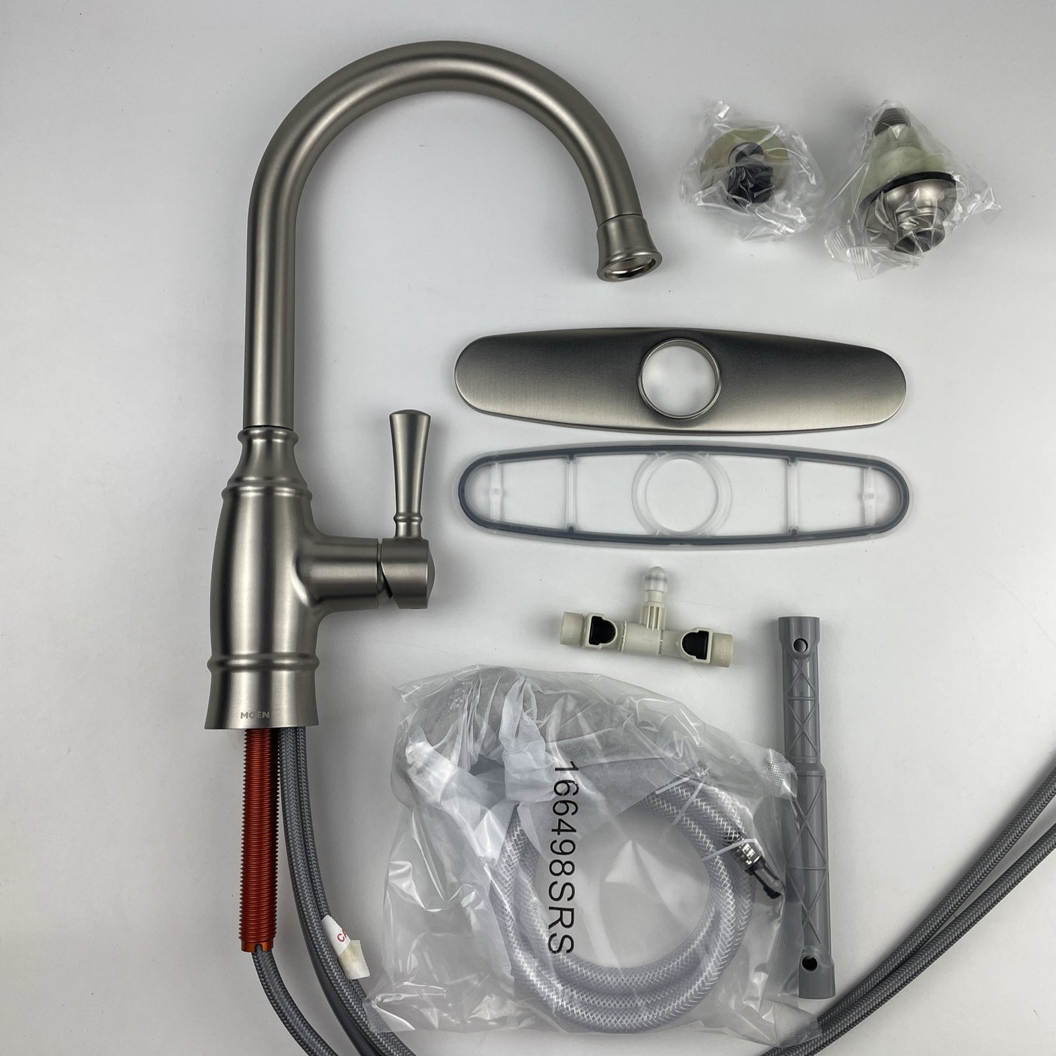 Moen 87506SRS Noell 1 Handle Kitchen Faucet w Side Sprayer Spot Resist Stainless