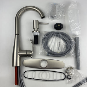 Moen 87932SRS Reyes Pulldown Kitchen Faucet Stainless W/Soap Dispenser - Chrome