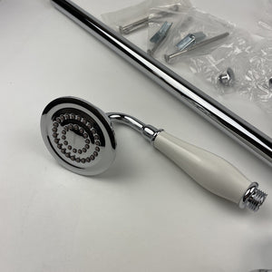 (READ)Moen S12107EP Weymouth Eco Performance Handheld Shower w/ Slide Bar Chrome