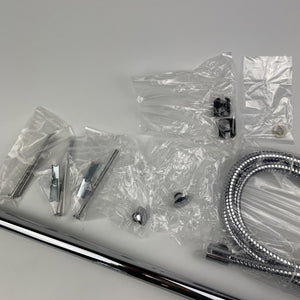 (READ)Moen S12107EP Weymouth Eco Performance Handheld Shower w/ Slide Bar Chrome