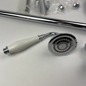 (READ)Moen S12107EP Weymouth Eco Performance Handheld Shower w/ Slide Bar Chrome