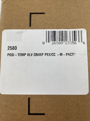 Moen 2580 Posi Temp Tub Shower Valve with 1/2 inch Crimp Ring PEX Connection