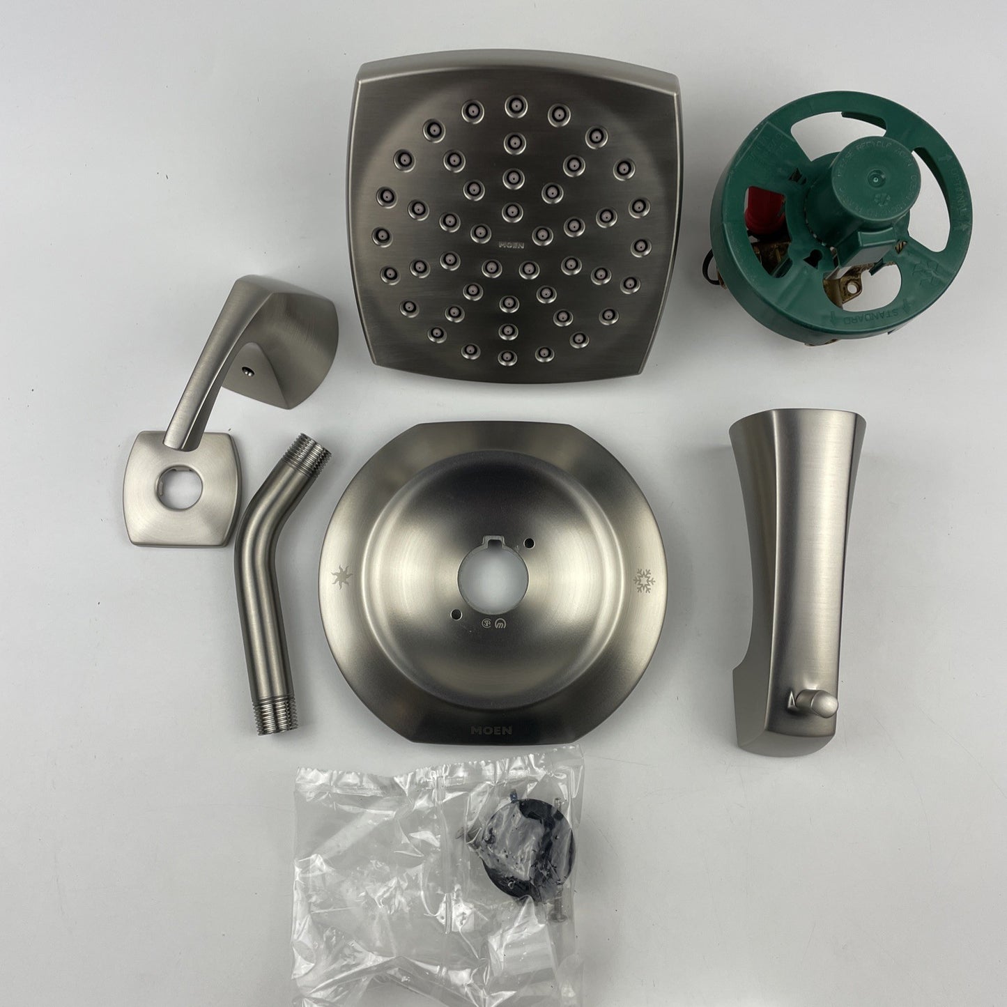 Moen 82504SRN Lindor Posi-Temp Tub and Shower with Valve - Brushed Nickel
