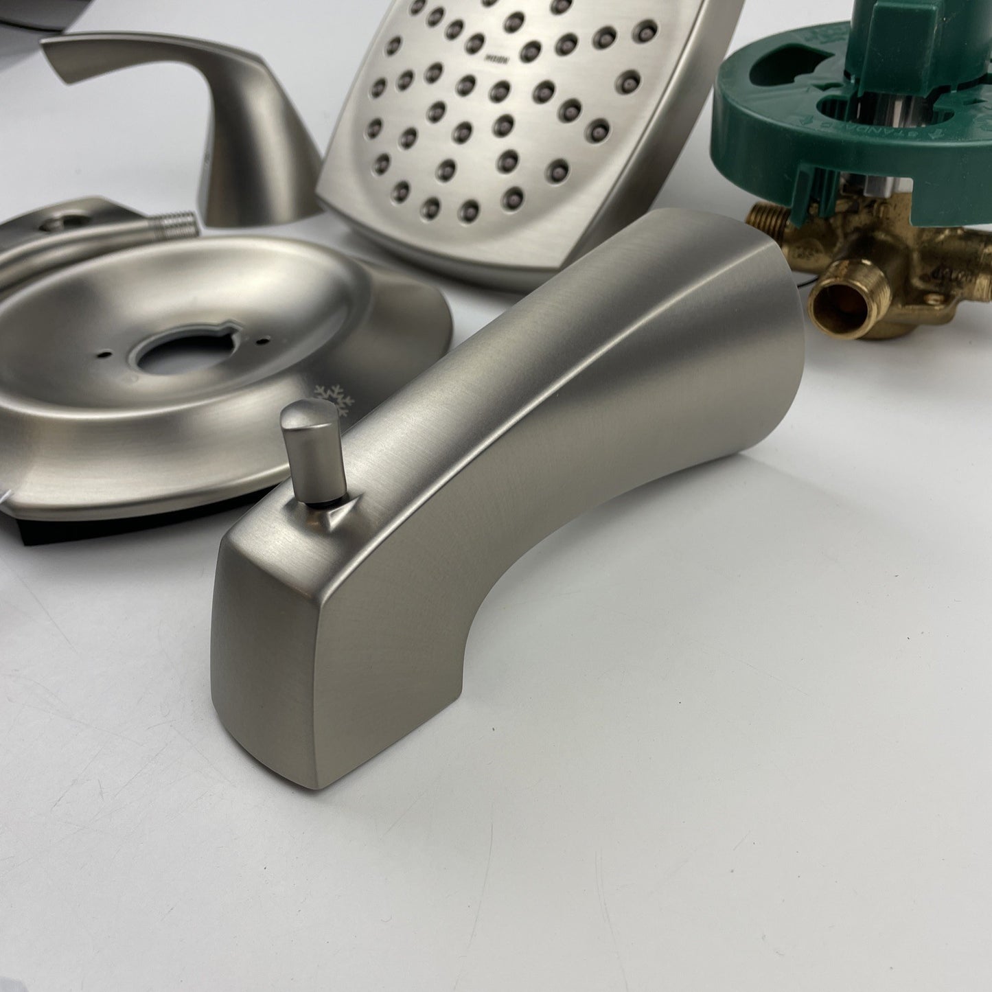 Moen 82504SRN Lindor Posi-Temp Tub and Shower with Valve - Brushed Nickel