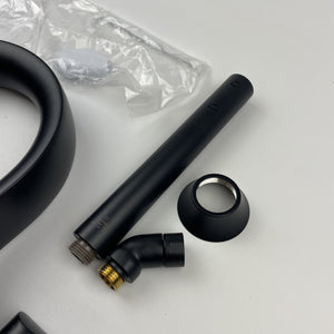 (READ) Moen TS984BL Doux Widespread Deck Mounted Roman Tub Filler - Matte Black