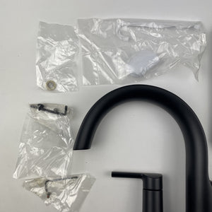 (READ) Moen TS984BL Doux Widespread Deck Mounted Roman Tub Filler - Matte Black