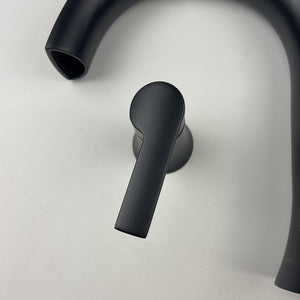 (READ) Moen TS984BL Doux Widespread Deck Mounted Roman Tub Filler - Matte Black