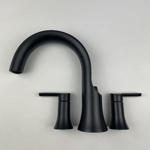 (READ) Moen TS984BL Doux Widespread Deck Mounted Roman Tub Filler - Matte Black