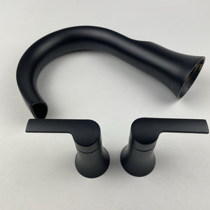 (READ) Moen TS984BL Doux Widespread Deck Mounted Roman Tub Filler - Matte Black