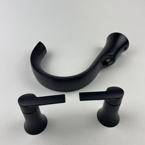 (READ) Moen TS984BL Doux Widespread Deck Mounted Roman Tub Filler - Matte Black