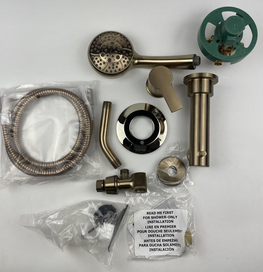 (READ) Moen 82618BZG Meena 4-Spray Posi-Temp Tub and Shower Faucet Bronzed Gold