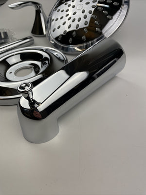 Moen T2233EP Eva Posi-Temp Tub Shower Faucet Trim w/ 8" Shower Head - Chrome