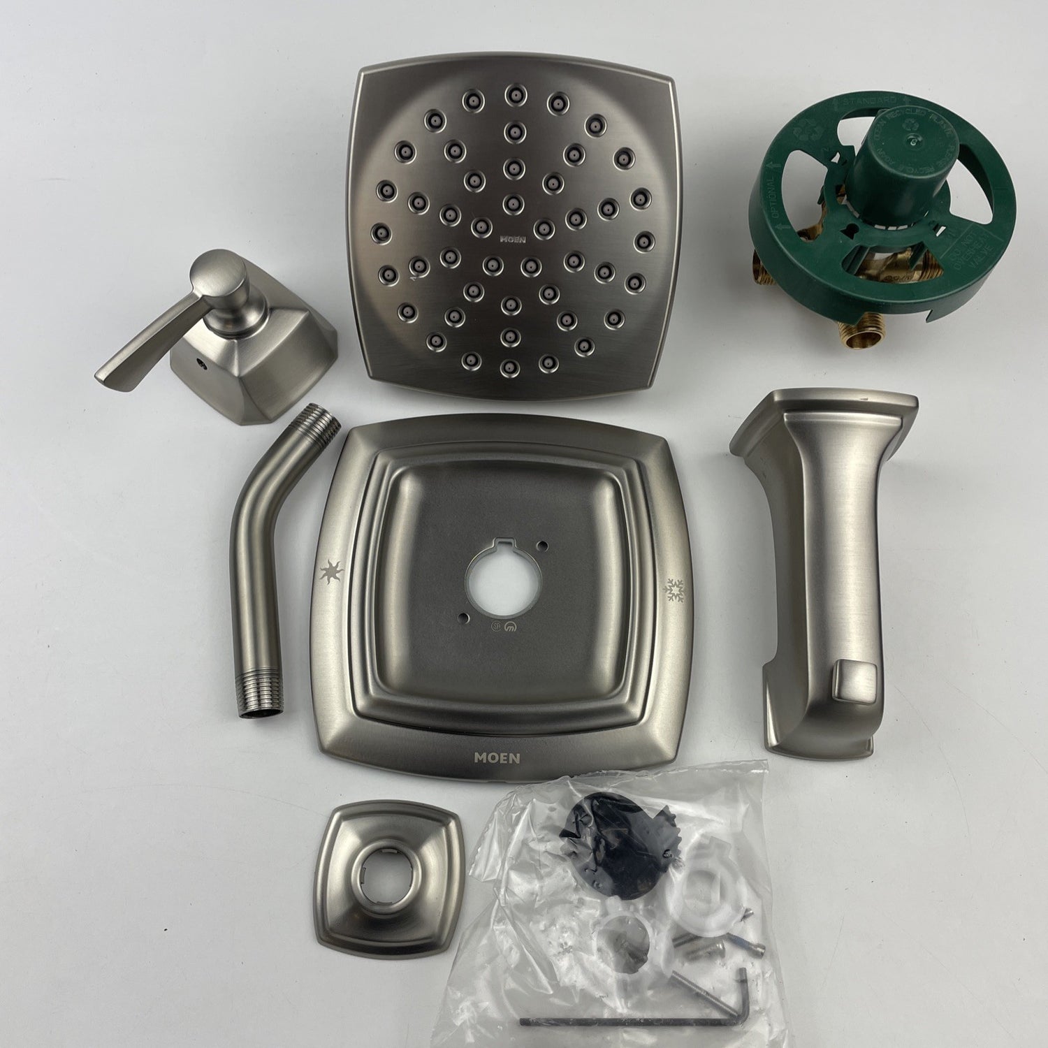 (READ) Moen 82922SRN Conway Bathroom Tub and Shower Trim Kit - Brushed Nickel