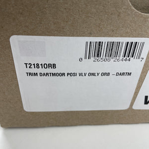 Moen T2181ORB Dartmoor Pressure Balancing Modern Tub & Shower Trim - Matte Black