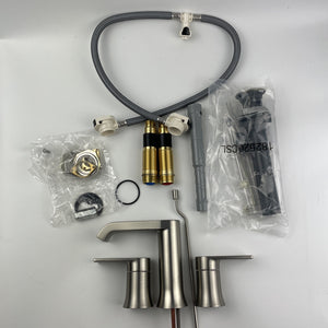 Moen 84763SRN Genta Two Handle Bathroom Sink Faucet - Brushed Nickel