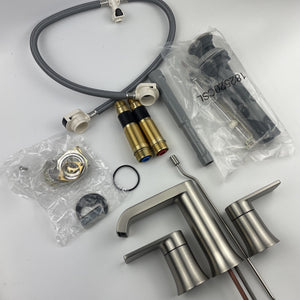 Moen 84763SRN Genta Two Handle Bathroom Sink Faucet - Brushed Nickel