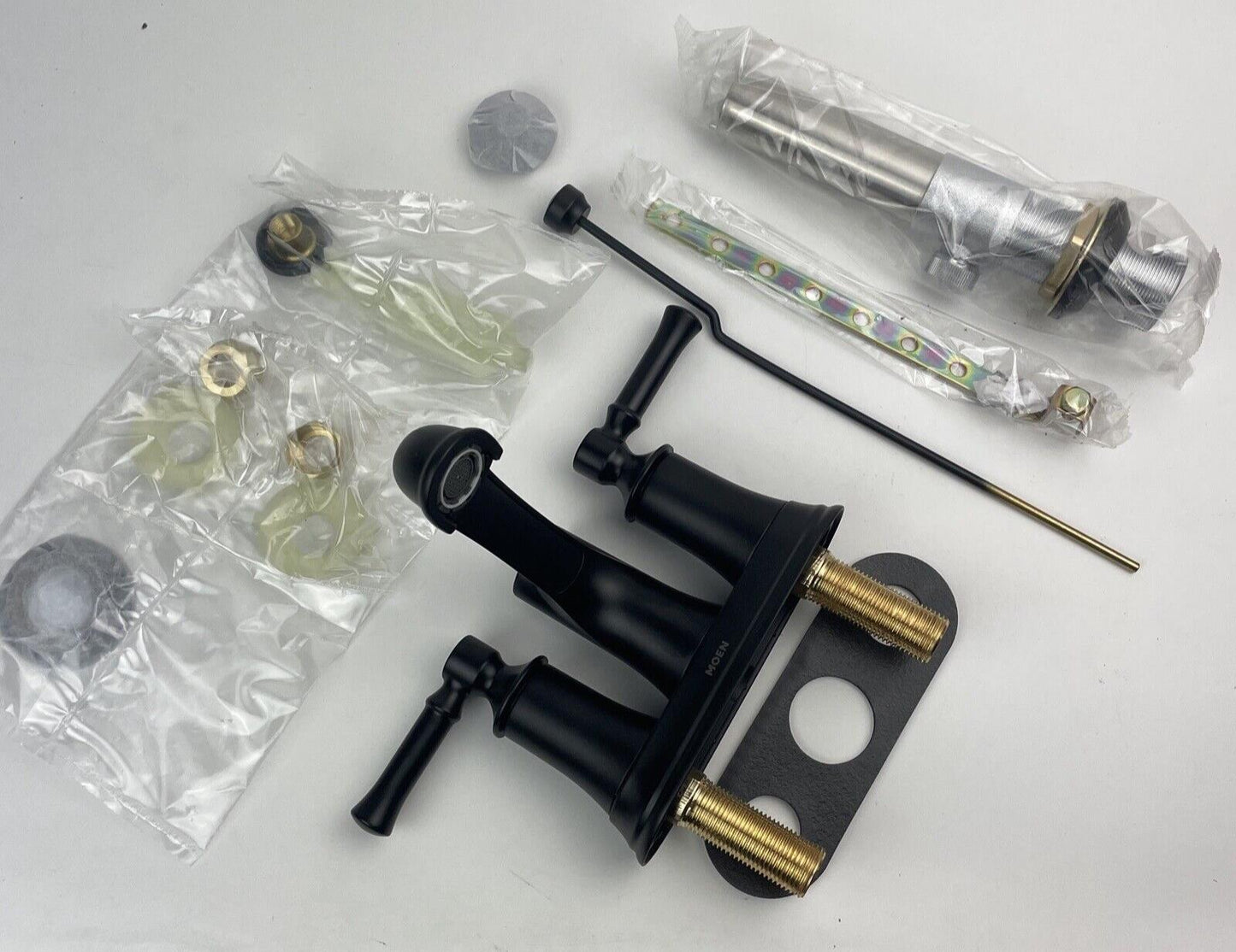 Moen 6802BL Dartmoor Two-Handle High Arc Bathroom Faucet - Matte Black