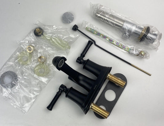 Moen 6802BL Dartmoor Two-Handle High Arc Bathroom Faucet - Matte Black